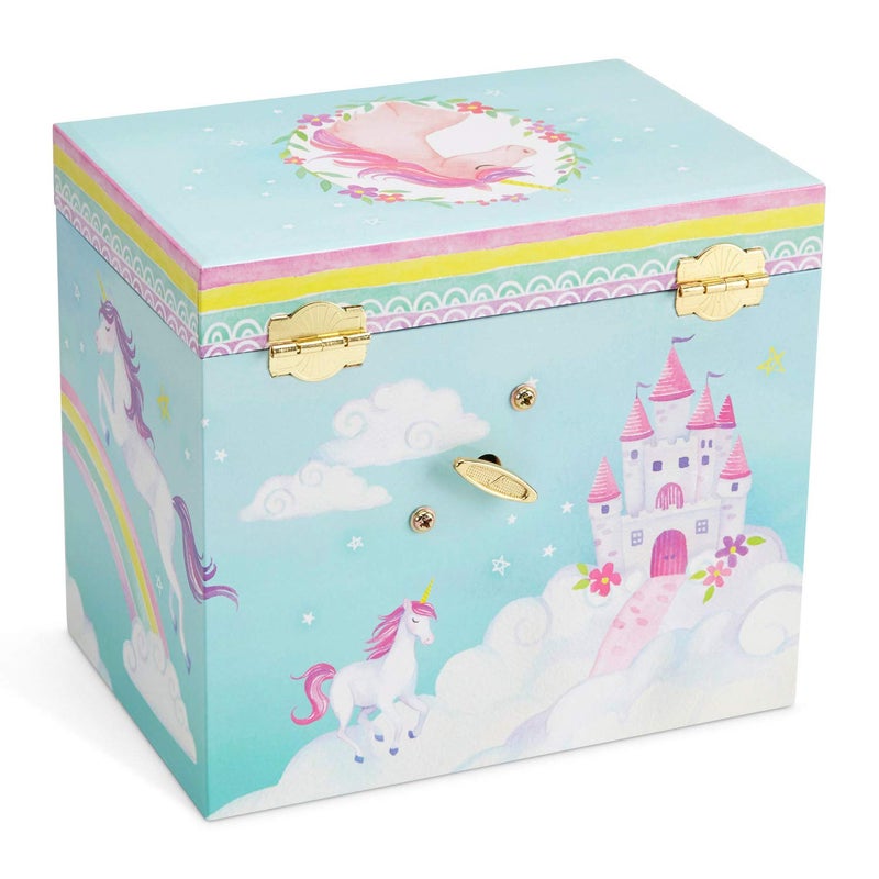 Jewelkeeper Unicorn and Rainbow Musical Jewelry Box with 2 Pullout Drawers, The Beautiful Dreamer Tune - Image 5